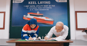 Pertamina unit begins fleet renewal with construction of new utility vessel