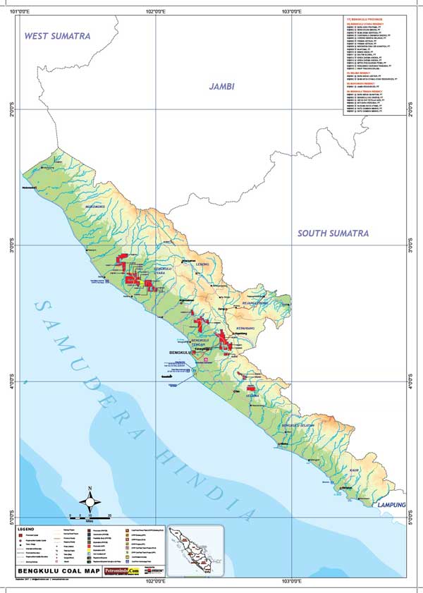 Bengkulu Coal Map 2023