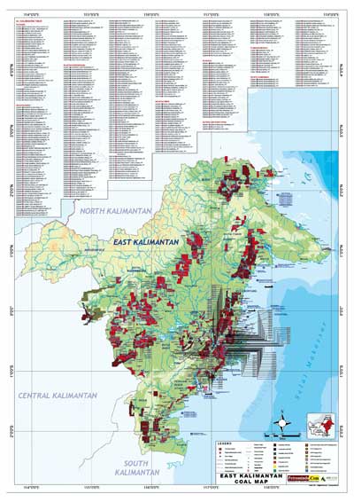 East Kalimantan Coal Map 2023