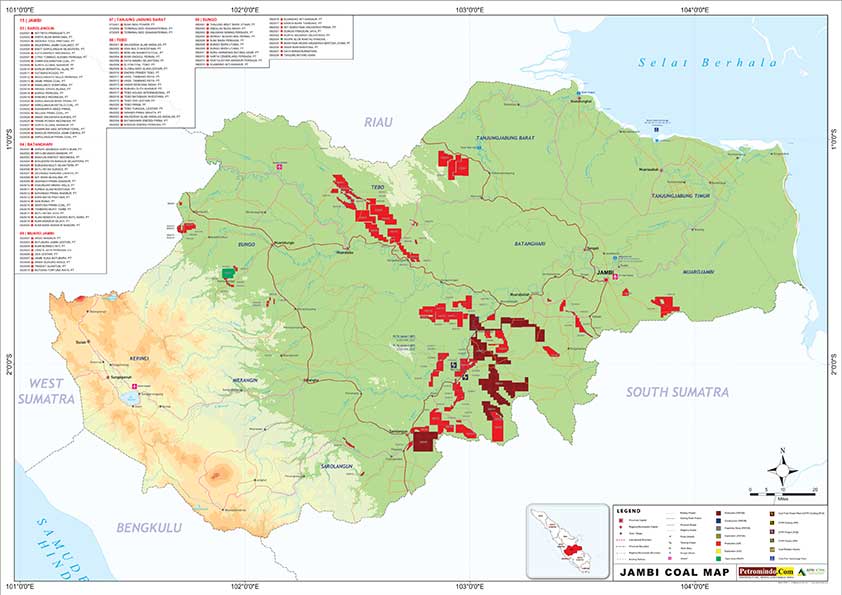 Jambi Coal Map 2023