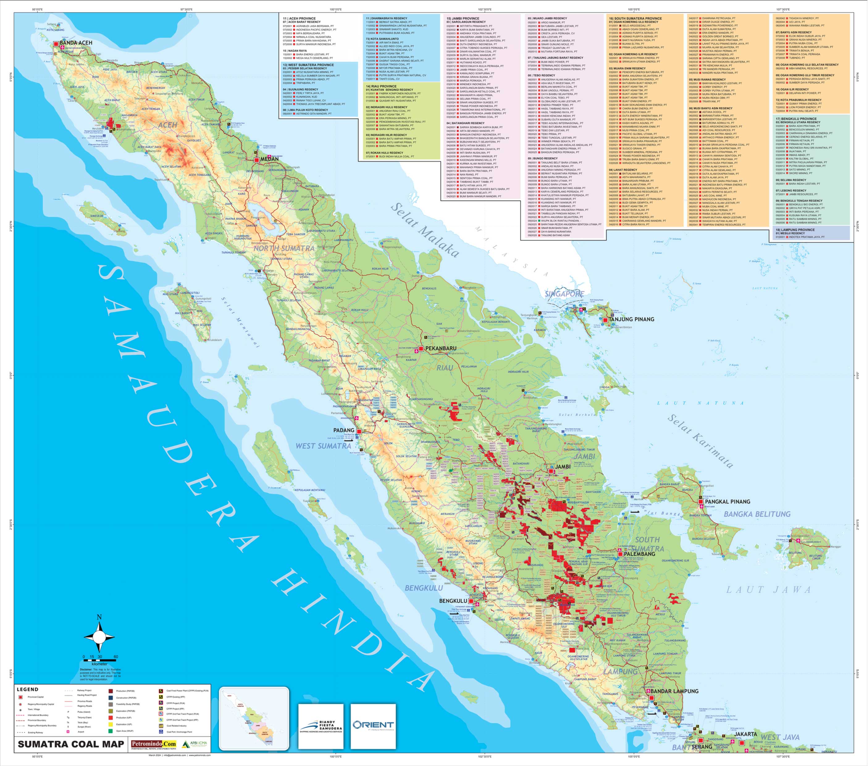 SUMATRA COAL MAP