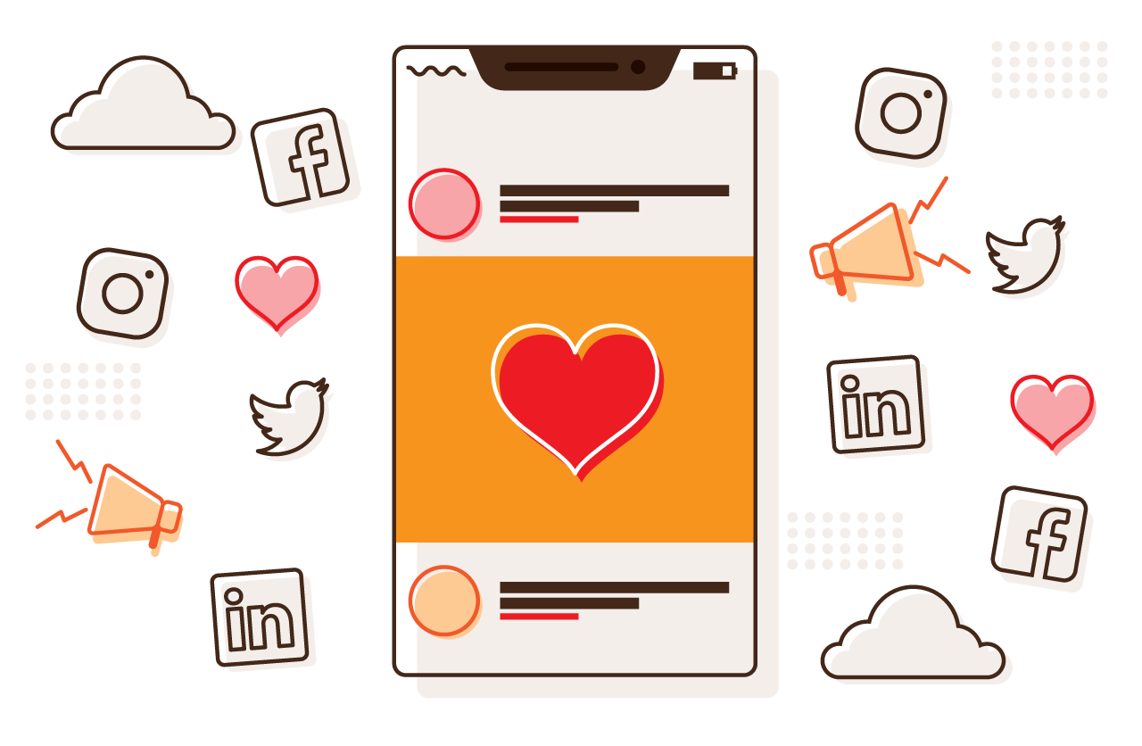 Posts in our social media platform.